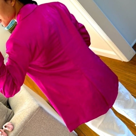 House Of Harlow 1960 Hot Magenta Blazer Size Small oversized style and look NWT - Picture 7 of 9